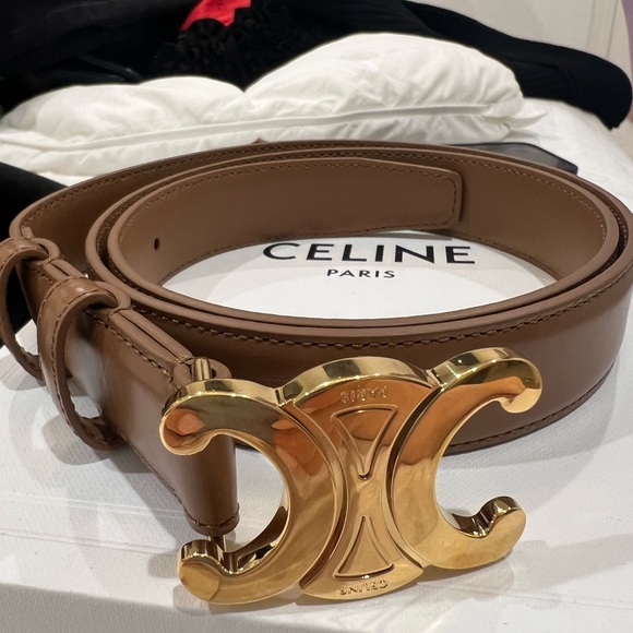 CELINE ベルト CELINE スモール トリオンフ ベルト / スムースカーフスキン